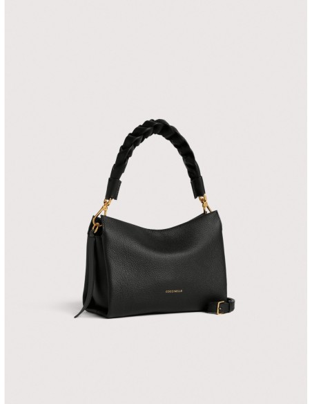 Borsa a mano in pelle double Coccinelle Boheme Small – Noir/Cognac - foto 2