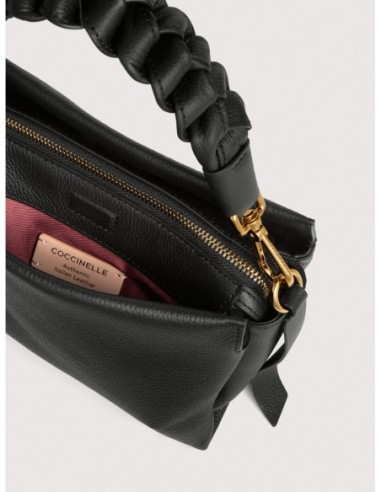 Borsa a mano in pelle double Coccinelle Boheme Small – Noir/Cognac - foto 3
