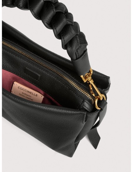 Borsa a mano in pelle double Coccinelle Boheme Small – Noir/Cognac - foto 3
