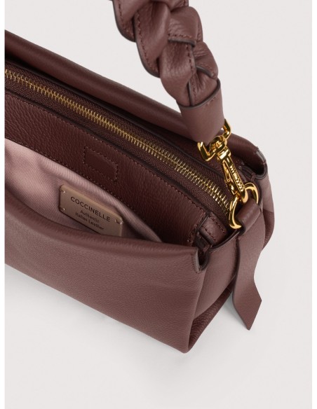 Borsa a mano in pelle double Coccinelle Boheme Small – Berry/Winter Rose - foto 3