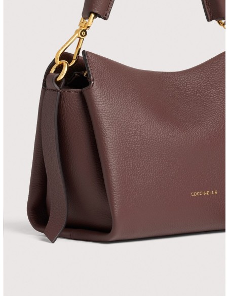 Borsa a mano in pelle double Coccinelle Boheme Small – Berry/Winter Rose - foto 4