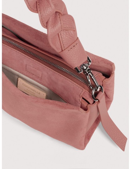 Borsa a mano in camoscio Coccinelle Boheme Small – Winter Rose - foto 3
