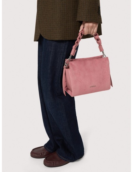 Borsa a mano in camoscio Coccinelle Boheme Small – Winter Rose - foto 5