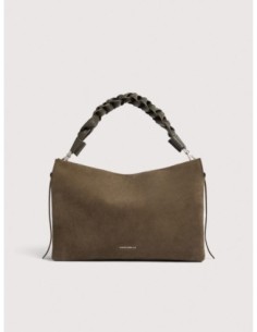 Borsa a spalla in camoscio Coccinelle Boheme Medium – Fango - foto 1