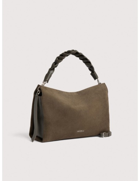 Borsa a spalla in camoscio Coccinelle Boheme Medium – Fango - foto 2