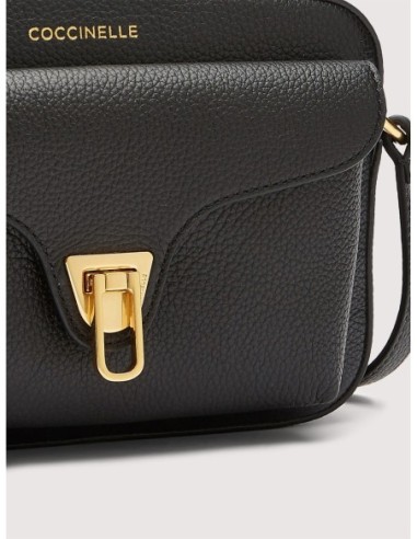 Camera bag in pelle con grana Coccinelle Beat Small – Noir - foto 4