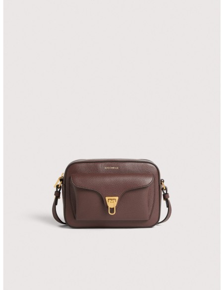 Camera bag in pelle con grana Coccinelle Beat Small – Berry - foto 1