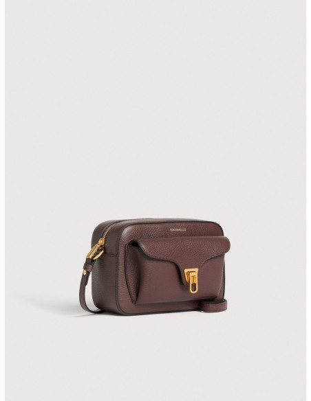 Camera bag in pelle con grana Coccinelle Beat Small – Berry - foto 2