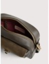 Camera bag in pelle, camoscio e tessuto cerato Coccinelle Beat Small – Fango