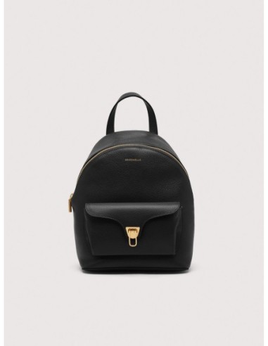 Zaino in pelle con grana Coccinelle Beat Generation Small – Noir - foto 1
