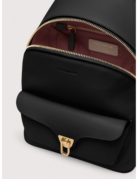 Zaino in pelle con grana Coccinelle Beat Generation Small – Noir - foto 4