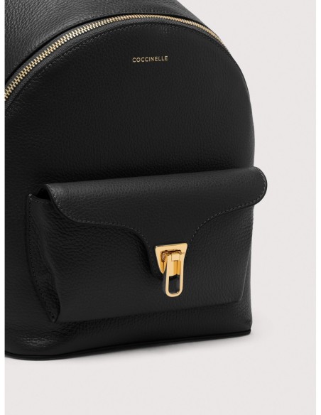 Zaino in pelle con grana Coccinelle Beat Generation Small – Noir - foto 5