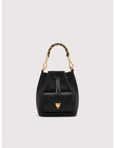 Borsa secchiello in pelle con grana Coccinelle Beat Generation Small – Noir - foto 1