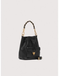 Borsa secchiello in pelle con grana Coccinelle Beat Generation Small – Noir - foto 1 2