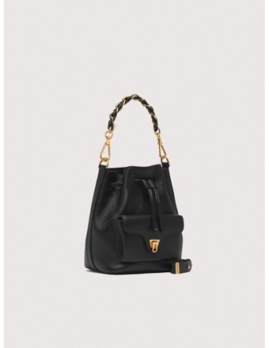 Borsa secchiello in pelle con grana Coccinelle Beat Generation Small – Noir - foto 2