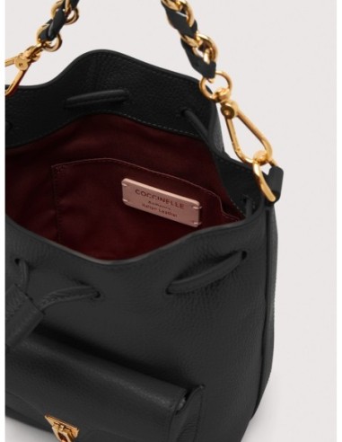Borsa secchiello in pelle con grana Coccinelle Beat Generation Small – Noir - foto 3