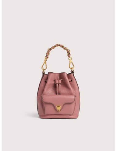 Borsa secchiello in pelle con grana Coccinelle Beat Generation Small – Winter Rose - foto 1