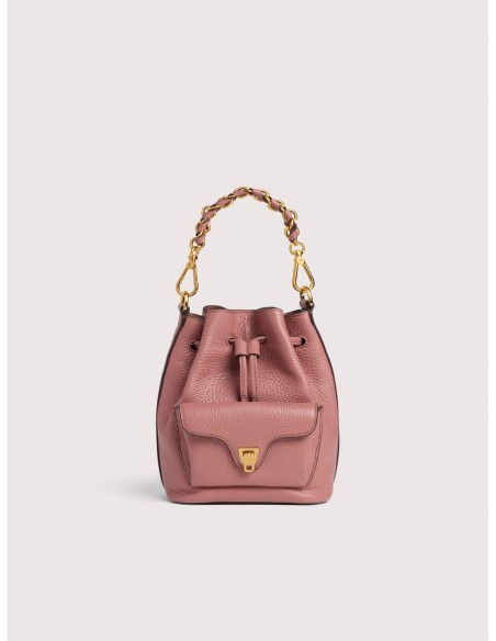 Borsa secchiello in pelle con grana Coccinelle Beat Generation Small – Winter Rose - foto 1