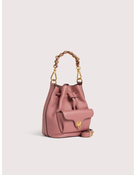 Borsa secchiello in pelle con grana Coccinelle Beat Generation Small – Winter Rose - foto 2