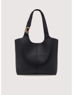 Borsa shopping in pelle con grana Coccinelle C-Easy Large – Noir - foto 1