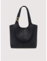 Borsa shopping in pelle con grana Coccinelle C-Easy Large – Noir