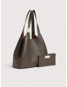 Borsa shopping in pelle con grana Coccinelle C-Easy Large – Fango - foto 1 2