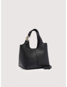 Borsa a mano in pelle con grana Coccinelle C-Easy Small – Noir - foto 1 2