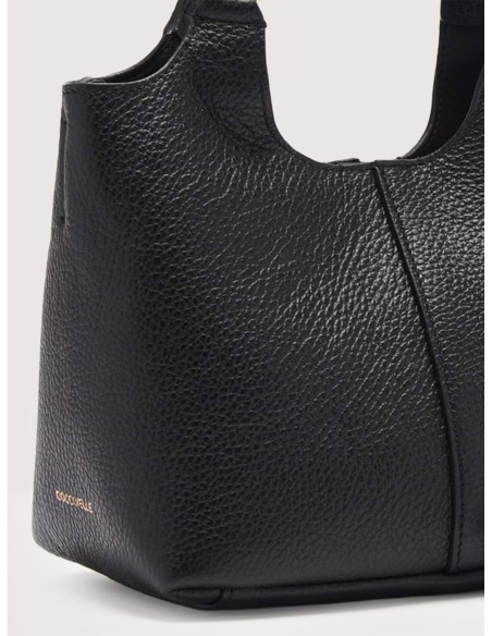 Borsa a mano in pelle con grana Coccinelle C-Easy Small – Noir - foto 4
