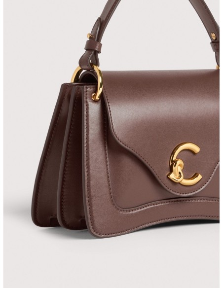 Borsa a mano in pelle liscia Coccinelle C-Me Small – Berry - foto 4