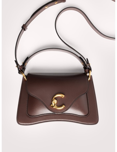 Borsa a mano in pelle liscia Coccinelle C-Me Small – Berry - foto 5