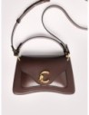 Borsa a mano in pelle liscia Coccinelle C-Me Small – Berry