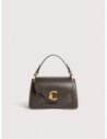 Borsa a mano in pelle liscia Coccinelle C-Me Small – Fango
