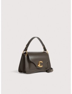 Borsa a mano in pelle liscia Coccinelle C-Me Small – Fango - foto 1 2