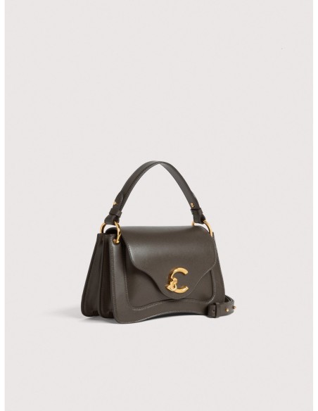 Borsa a mano in pelle liscia Coccinelle C-Me Small – Fango - foto 2