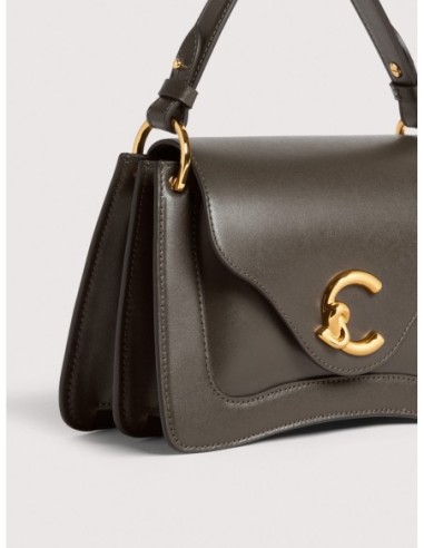 Borsa a mano in pelle liscia Coccinelle C-Me Small – Fango - foto 4