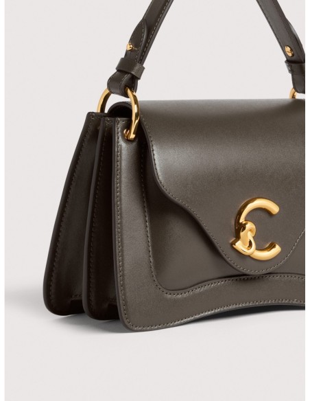 Borsa a mano in pelle liscia Coccinelle C-Me Small – Fango - foto 4