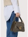 Borsa a mano in pelle liscia Coccinelle C-Me Small – Fango