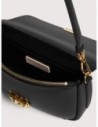 Borsa baguette in pelle con grana Coccinelle C-Me Lock Medium – Noir