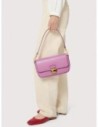 Borsa baguette in pelle con grana Coccinelle C-Me Lock Medium – Noir