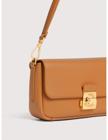 Borsa baguette in pelle con grana Coccinelle C-Me Lock Medium – Robin - foto 4