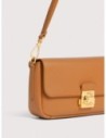 Borsa baguette in pelle con grana Coccinelle C-Me Lock Medium – Robin
