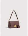 Borsa baguette in pelle con grana Coccinelle C-Me Lock Medium – Berry Borsa baguette in pelle con grana Coccinelle C-Me Lock Medium – Berry