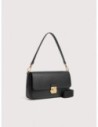 Borsa baguette in pelle con grana Coccinelle C-Me Lock Large – Noir Borsa baguette in pelle con grana Coccinelle C-Me Lock Large – Noir
