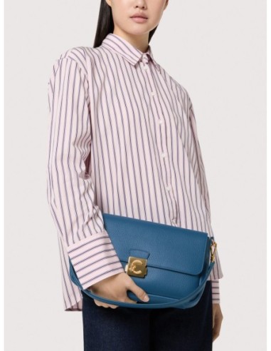 Borsa baguette in pelle con grana Coccinelle C-Me Lock Large – Noir - foto 5