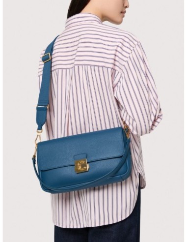 Borsa baguette in pelle con grana Coccinelle C-Me Lock Large – Noir - foto 6