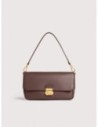 Borsa baguette in pelle con grana Coccinelle C-Me Lock Large – Berry