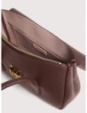 Borsa a spalla con doppio manico in pelle con grana Coccinelle C-Me Lock Large – Berry