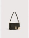 Borsa baguette in tessuto a coste Coccinelle C-Me Lock Medium – Fango