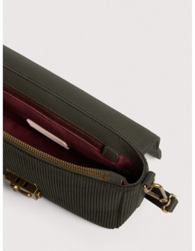 Borsa baguette in tessuto a coste Coccinelle C-Me Lock Medium – Fango - foto 3