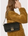 Borsa baguette in tessuto a coste Coccinelle C-Me Lock Medium – Fango